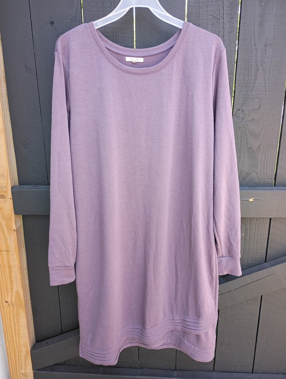 Maurices Long Sleeve Tunic Dress - Dusty Mauve
